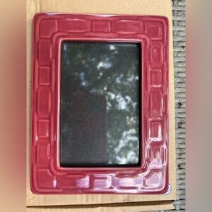 Longaberger Woven Traditions Pottery Picture Frame in Paprika 4x6